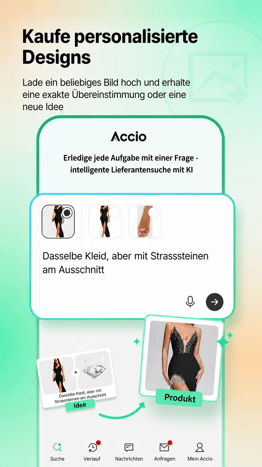 Accio erstellt ein Produktdesign aus einem Bild